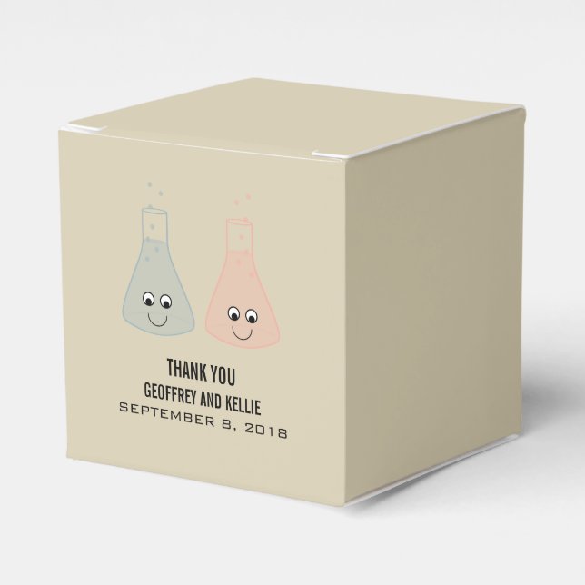 Ballotins Chimie mignonne Mariage Favor Boxes (Verso)