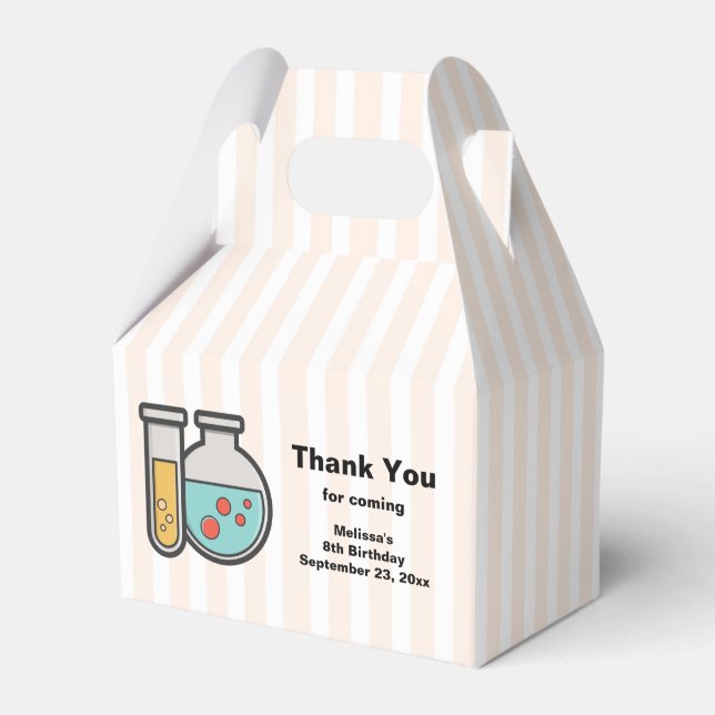 Ballotins Chimie Tube d'essai et bécher Anniversaire (Verso)