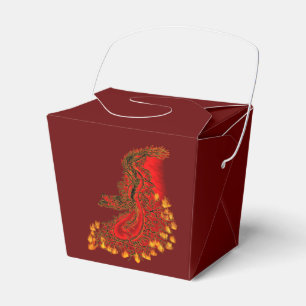 Ballotins Chine Dragon rouge et or design