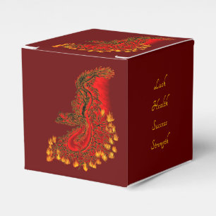 Ballotins Chine Dragon rouge et or design