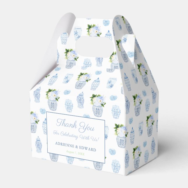 Ballotins Chinoiserie Chic Chartreuse Navy Mariage Bain (Verso)