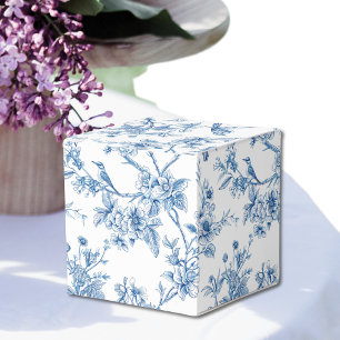 Ballotins Chinoiserie florale oiseaux bleu et blanc