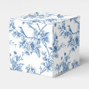 Ballotins Chinoiserie florale oiseaux bleu et blanc