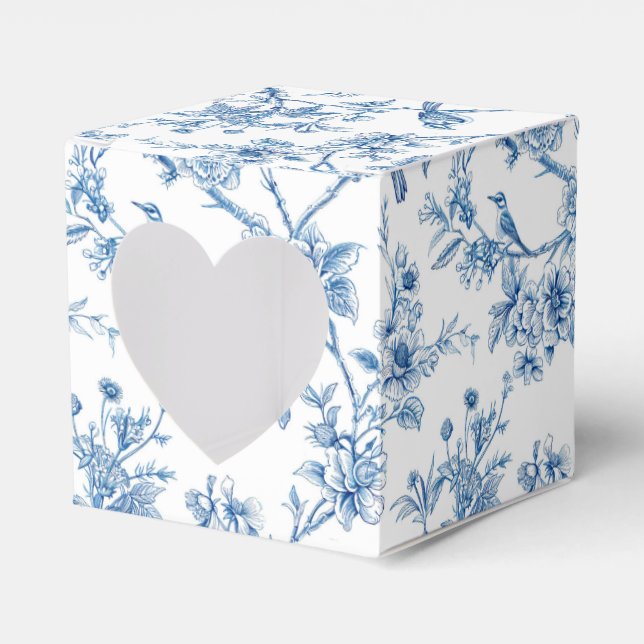 Ballotins Chinoiserie florale oiseaux bleus et blancs (Verso)