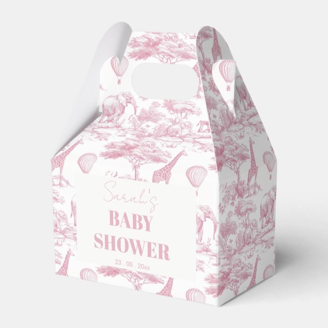Ballotins Chinoiserie rose Baby shower Toile de Jouy (Verso)
