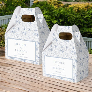 Ballotins Chinoiserie Vintage Floral Blue Mariage