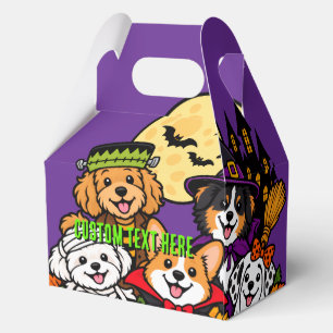 Ballotins Chiots Halloween Boîte Violette Personnalisée