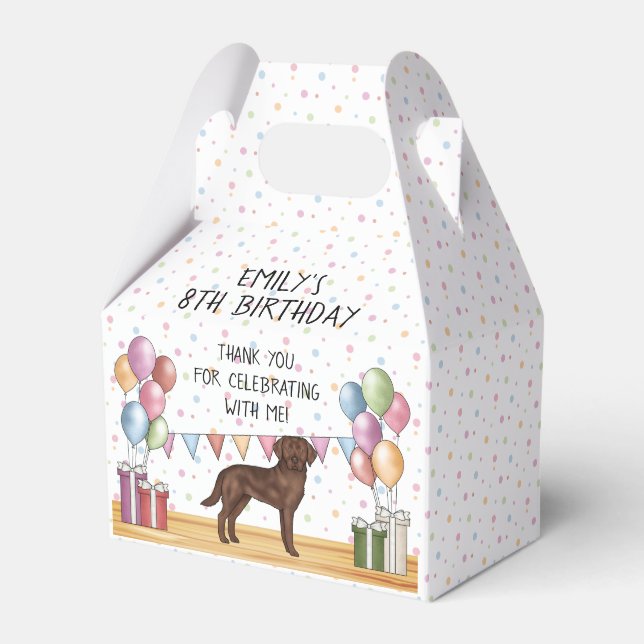 Ballotins Chocolat Labrador Retriever Anniversaire Merci (Verso)