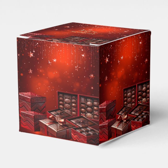 Ballotins Chocolate Candy Christmas Holiday Favor Box (Verso)