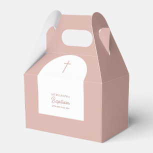 Ballotins Christian Baptême Christening Girl'arc rose