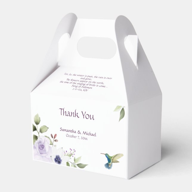 Ballotins Christian Wedding Favor Box - Chanson de Salomon (Verso)