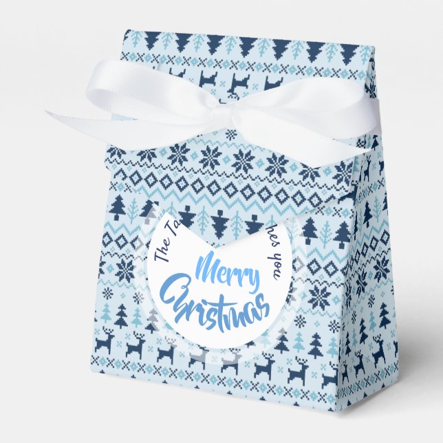 Ballotins CHRISTMAS Blue Deer motif personnalisé Favoriser T (Verso)