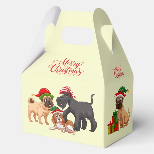 Ballotins Christmas Merry Christmas Dogs Favor Gift (Recto)