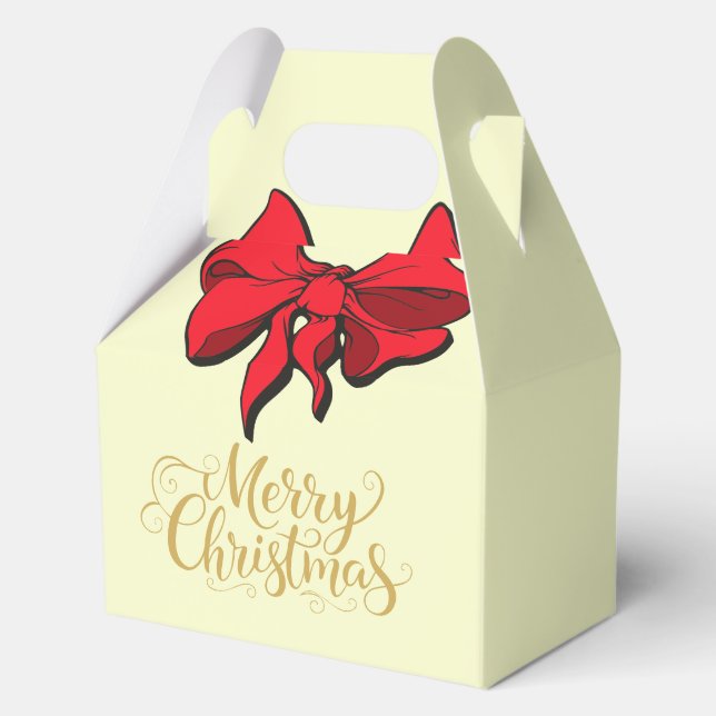 Ballotins Christmas Merry Christmas Red Bow Gift  (Recto)