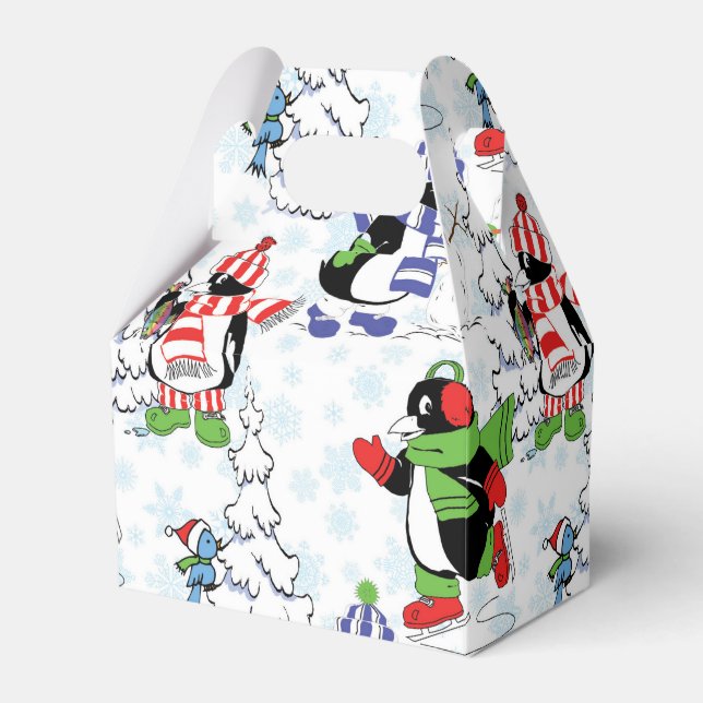 Ballotins Christmas penguin ice skating (Verso)