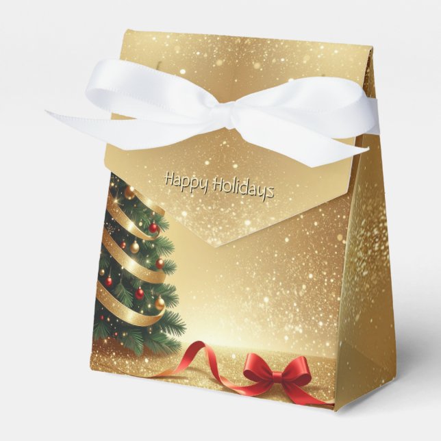 Ballotins Christmas Tree Ribbons Holiday Gift Box (Verso)