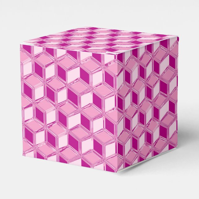 Ballotins Chrome 3-d boîtes - fuchsia rose (Verso)