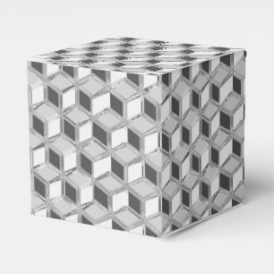 Ballotins Chrome 3-d boîtes - gris argent