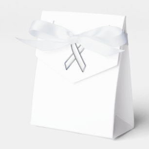 Ballotins Chrome Style White Ribbon Awareness