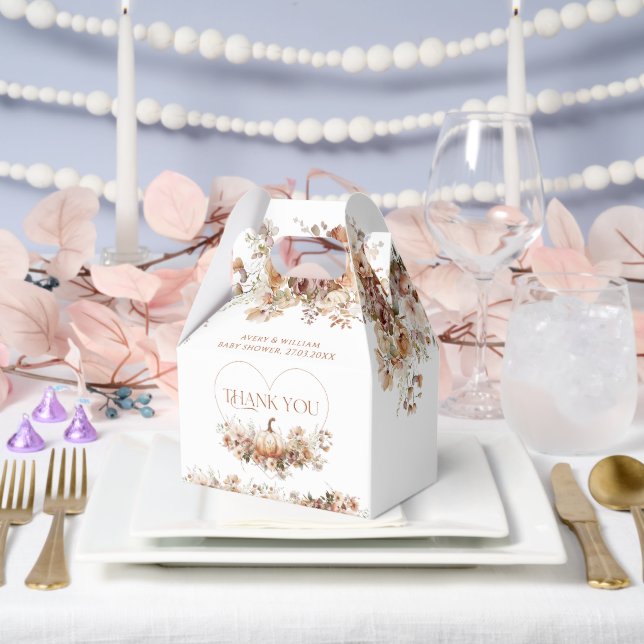 Ballotins Chute d'amour Citrouille Fleur sauvage Baby shower (Mariage)