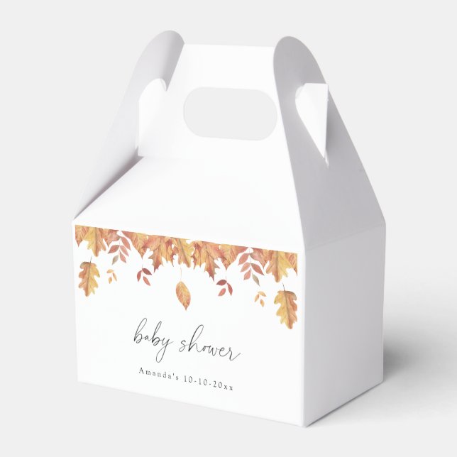 Ballotins Chute du baby shower d'automne feuille (Verso)