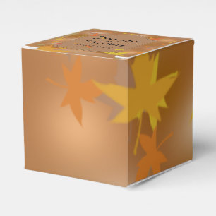 Ballotins Chute orange et jaune Feuilles de mariage Favor Bo