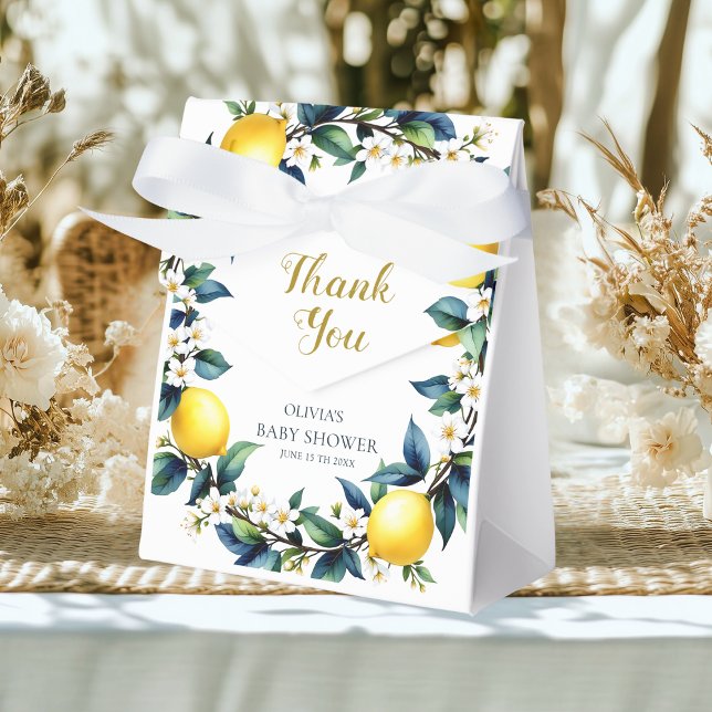 Ballotins Ciao Baby Lemon Wreath Favor Boxes | Amalfi Citrus (Créateur téléchargé)