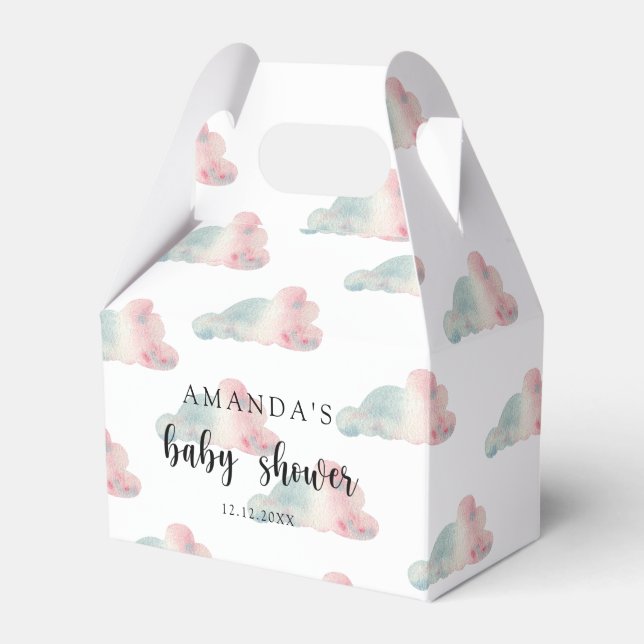 Ballotins Cieux aquarelle - Baby Shower (Verso)