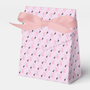 Ballotins Cigogne Fête de Naissance Bébé Fille Rose Mignonne