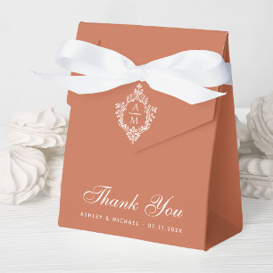 Ballotins Cimetière Mariage en terre cuite Monogramme Merci