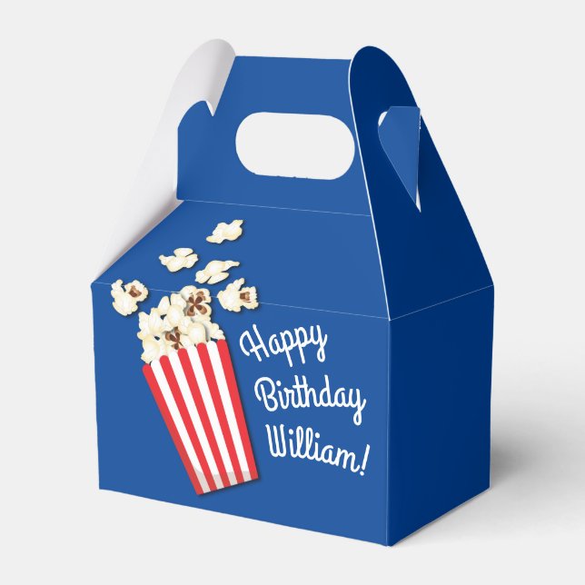 Ballotins Cinéma Popcorn fête d'anniversaire (Arrière)