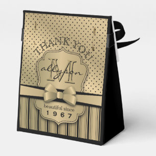 Ballotins cinquantième Arc de rayures de point de polka d'o