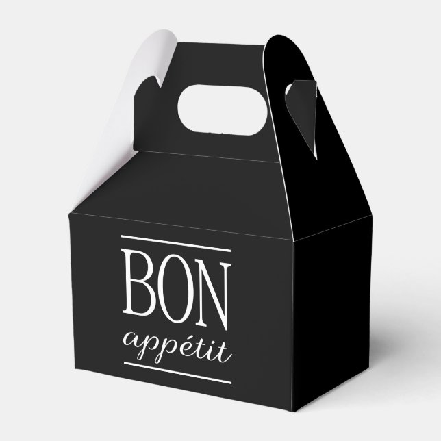 Ballotins Citation BON APPÉTIT Dîner Typographie Texte Noir (Verso)