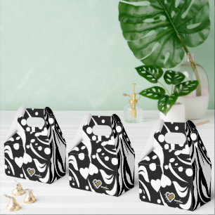 Ballotins Citation de vie Boîte de faveur noire par Adiela A