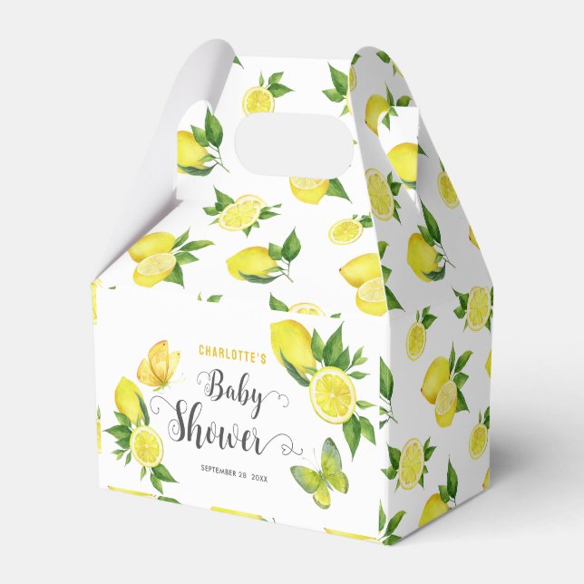 Ballotins Citron Baby shower Cute Citrus Botanique Personnal (Verso)
