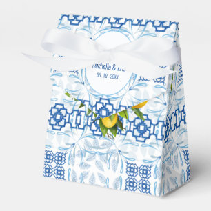 Ballotins Citron bleu et blanc Mariage méditerranéen