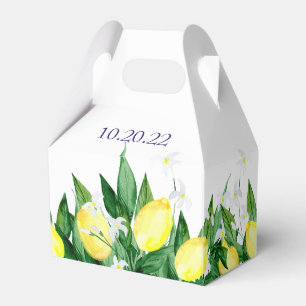 Ballotins Citron vert Fleur de mariage boîte de préférence