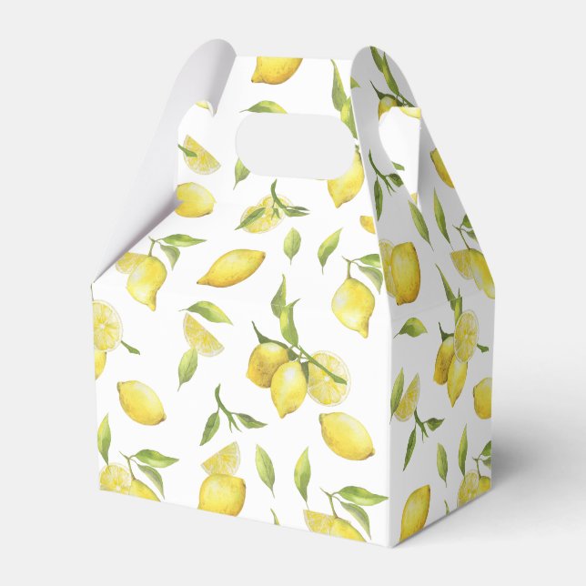 Ballotins Citrons & verdure Aquarelle Mariage cadeau (Verso)