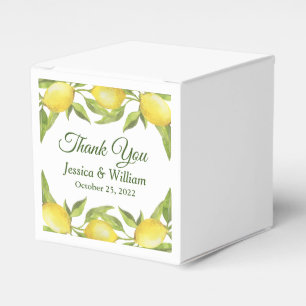 Ballotins Citrons & verdure Aquarelle Mariage cadeau