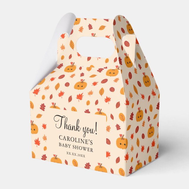 Ballotins Citrouille Cute Kawaii Automne Feuilles d'automne  (Verso)