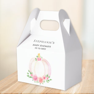 Ballotins Citrouille rose Floral Baby Girl's Shower