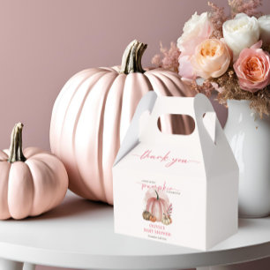 Ballotins Citrouille rose sur son chemin Automne Baby shower