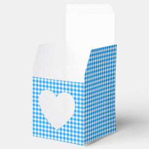 Ballotins CKC-En vichy-Pastel BOÎTE DE FAVORISATION Blue-Whi