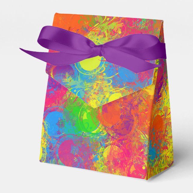 Ballotins CKC Paint Can Florals FAVOR BOX, tente (Verso)