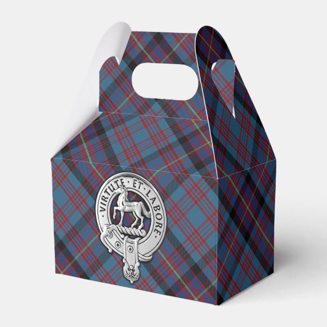 Ballotins Clan Cochrane Crest & Azure Tartan (Verso)