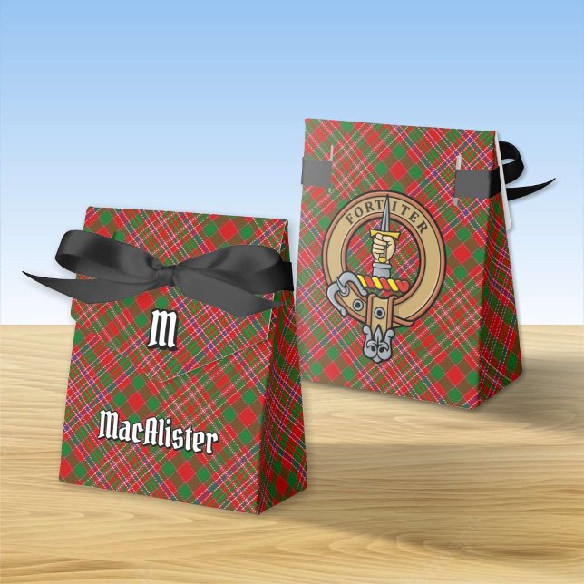 Ballotins Clan MacAlister Crest sur Tartan (Créateur téléchargé)