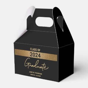 Ballotins Classe de 2024 Black Gold Name Graduation