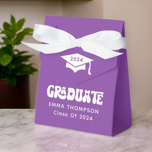 Ballotins Classe De Diplômés Rétro Purple De 2024 (Créateur téléchargé)