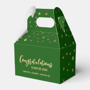 Ballotins Classe de félicitations de 2024 Grad Green Gold