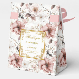 Ballotins Classic Dusty Pink Or Floral Wedding Favor Box